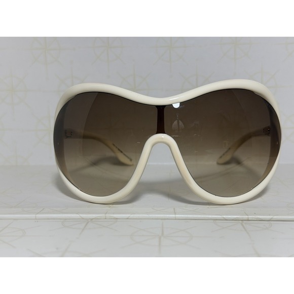 Rare Archive Tom Ford FT267 Grant 25F Shield Women\'s Sunglasses Ivory w/Case main image 12